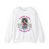 Stayin' Alive with Mom's Love - Crewneck T-Shirt